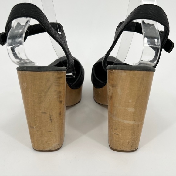 Rachel Comey Dekalb Clog Chunky high heel closed-toe wood platform leather shoe - Picture 4 of 7